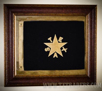 Framed Texas Battle Flag - First Republic Flag-deZavala Flag