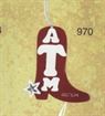 Texas A&M Boot Year 'Round Ornament - Gig 'em!