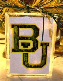 Baylor University on Lighted Glass Block