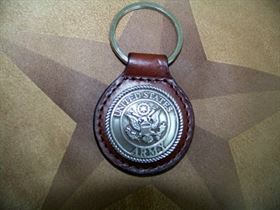 United States Army Key Ring - Leather Key Fob