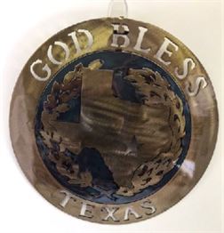 Texas Metal Art - God Bless Texas 