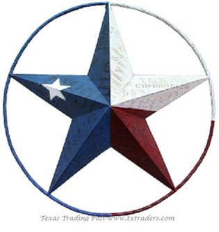Texas License Plate Lone Star Metal Art - 24"