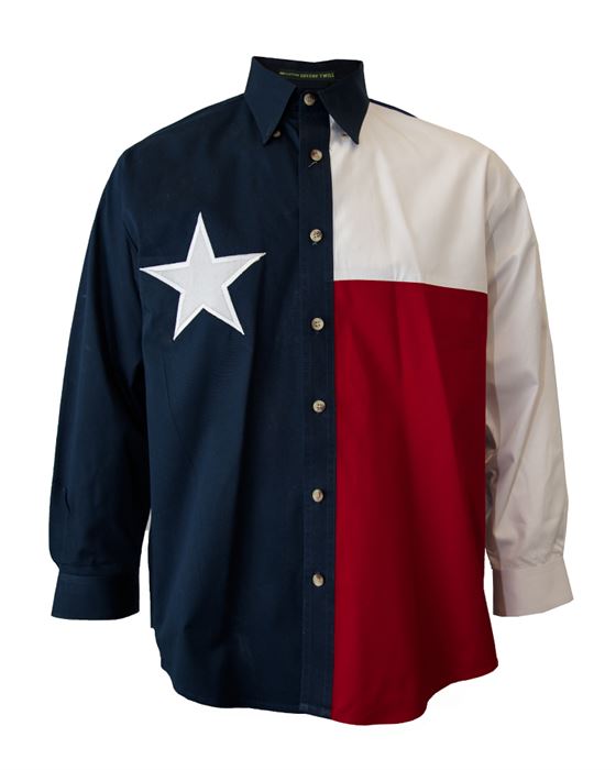 Texas Flag Long Sleeve Men's Shirt