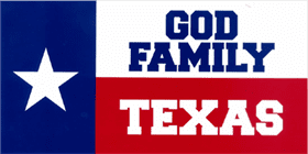 God Family Texas Bumper Sticker
