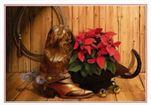Texas Christmas Cards-Boots and Poinsettias