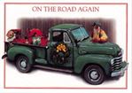Texas Christmas Cards-Texas Santa -On the Road Again