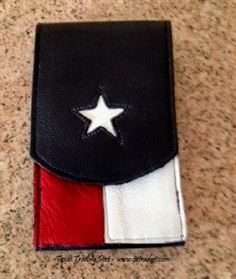 Leather Texas Flag Cell Phone Cover - Made in Texas