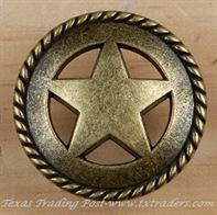 Drawer Pull with the Texas Lone Star with Rope