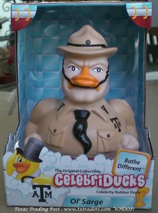 Ol' Sarge Celebriduck - Texas A&M Rubber Ducky