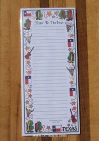 Texas Note Pad "Fixin' to do List"