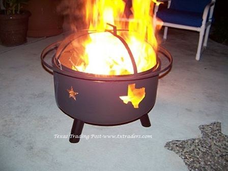 Fire Pit with Texas Cut Outs