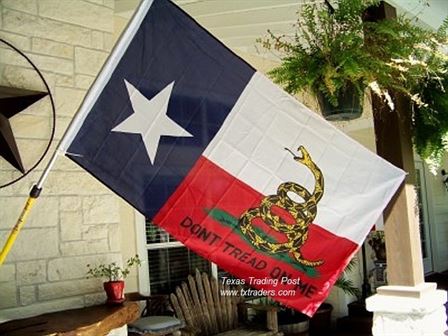 Battle Flag of Texas - Gadsden Flag Don't Tread on Me Texas