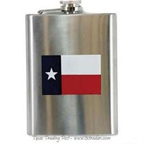 Texas Flask with the Texas Flag