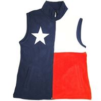 Fleece Vest with the Texas Flag - for Texas Ladies