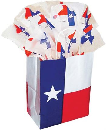 Gift Bag -Texas Flag and Texas Tissue Paper 