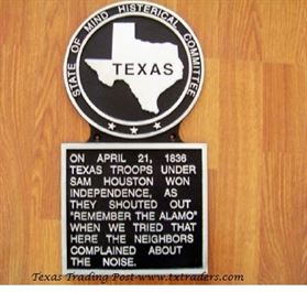 Histerical Plaque - On April 21, 1836...Texas Histerical Sign