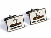 Texas Cufflinks - Come and Take It Texas Battle Flag 