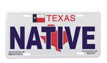Texas License Plate - Native