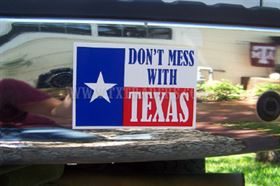 Don't Mess with Texas Mini Bumper Sticker