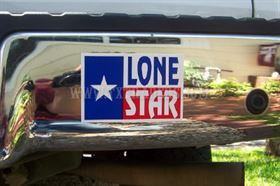 Texas Lone Star Mini  Bumper Sticker