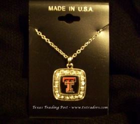 Tech - Blingy Necklace with Texas Tech Logo