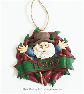 Texas Christmas Ornament - Chili Pepper Santa