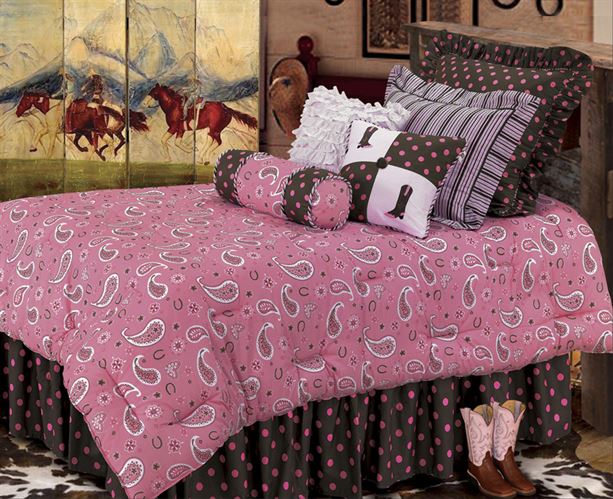 Pink Paisley Comforter Set/Bedding - Bedspread - SK