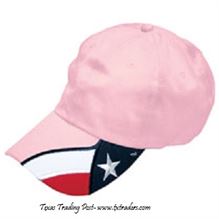 Cap in Pink with the Texas Flag 