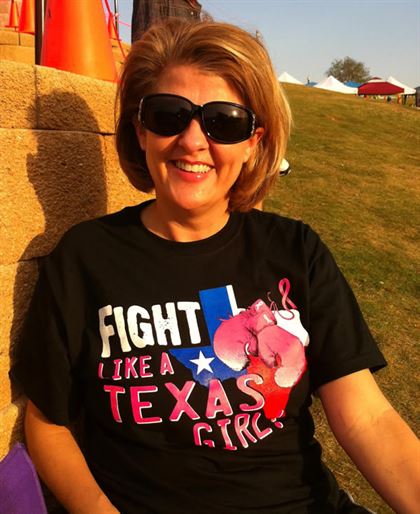 Cancer T-Shirt - Fight Like a Texas Girl 