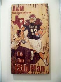 Vintage Texas A&M Sign-Be the 12th Man