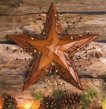 Texas Lone Star & Berries-Texas Christmas Decor