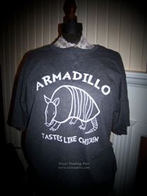 Armadillo Tastes Like Chicken Kids Texas T-Shirt