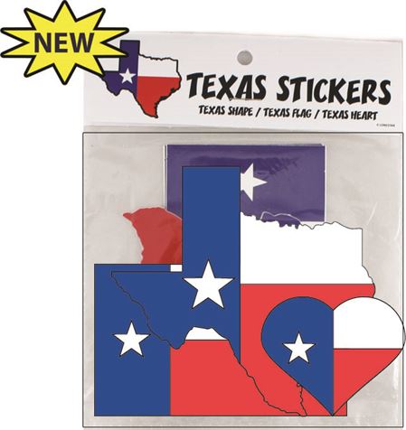 Texas Shaped Stickers and Decals