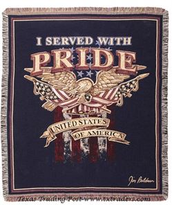 Afghan I Served With Pride-Honoring our Veterans Throw Blanket