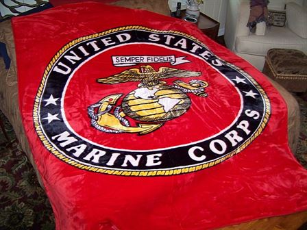 U.S. Marine Corps Blanket - Faux Mink