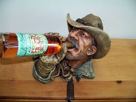 A Texas Cowboy Wine Holder