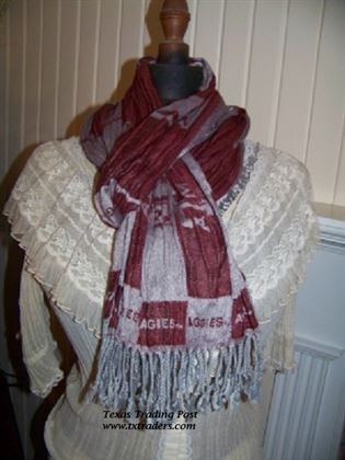 Texas A&M Crinkle Scarf for the Ladies