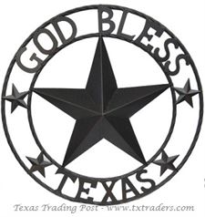 Metal Art God Bless Texas 