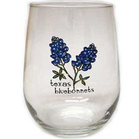 Bluebonnet Stemless Wine Glass