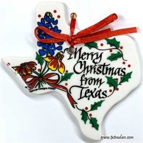 Texas Ornament Merry Christmas From Texas