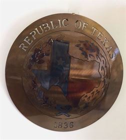 Republic of Texas 1836 Bronze Texas Metal Art