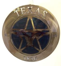 Texas Metal Art - Lone Star and Longhorn 1836