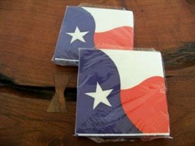 Texas Flag Beverage - Dessert Napkins - Texas Flag Napkins