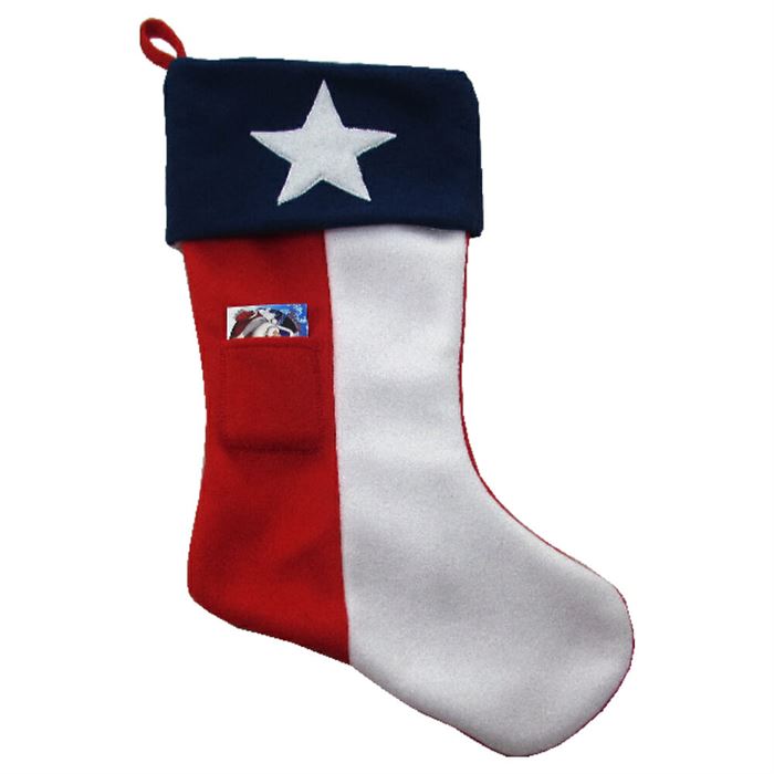 Boot Texas Flag Christmas Stocking