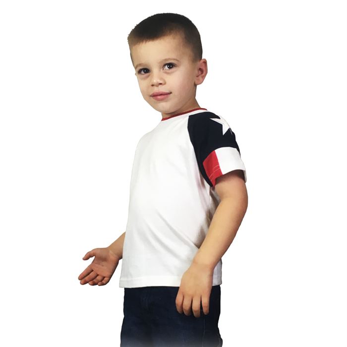 Toddlers and Kids T-Shirt - Texas Flag on the Sleeve