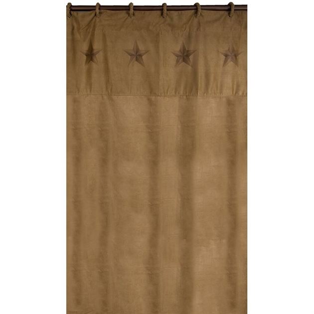 Rusty Red Texas Star Rustic Wood Plank Waterproof Fabric Shower Curtain Set 72" 