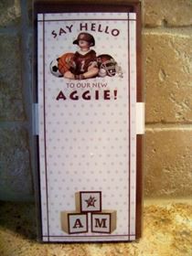 Baby  Announcement-"Say Hello To Our New Aggie"