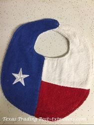 Baby Bib in the Texas Flag - Terrycloth
