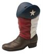 Texas Flag Roper Boot Bank