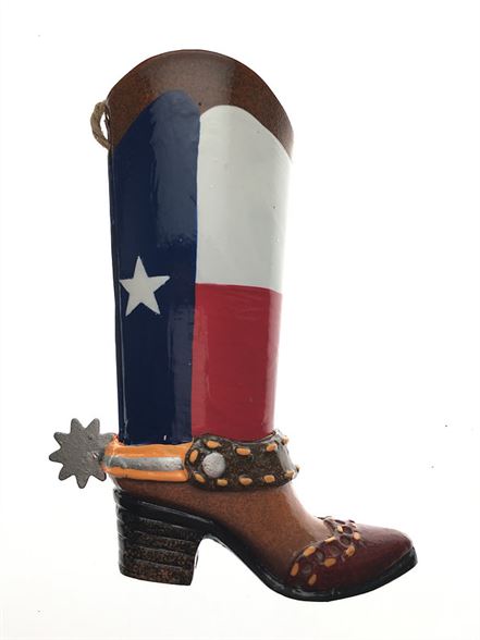 Texas Flag Boot Ornament 
